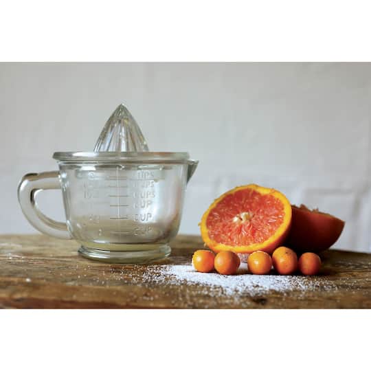 Hello Honey® 16oz. Clear Pressed Glass Juicer Set